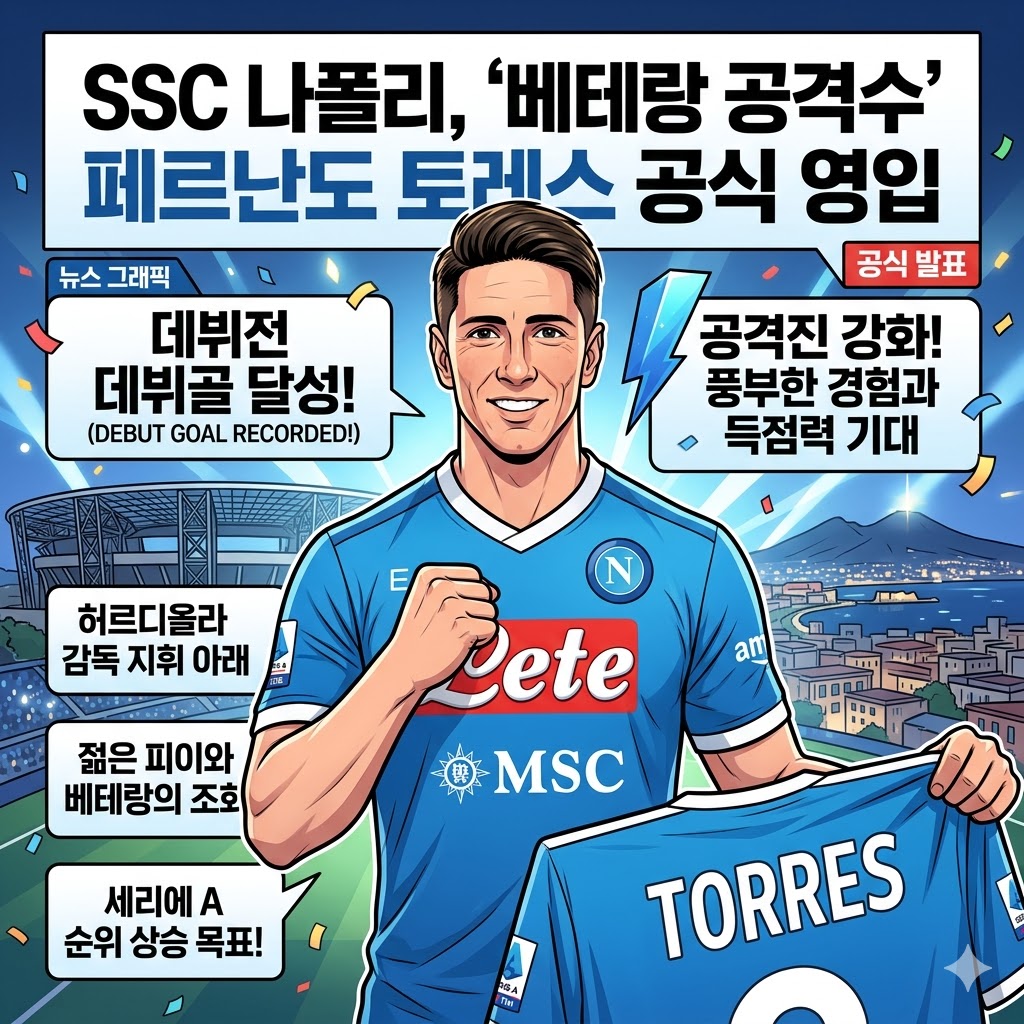 [나폴리] 토레스 합류! 데뷔골 폭발, 리그 판도 흔드